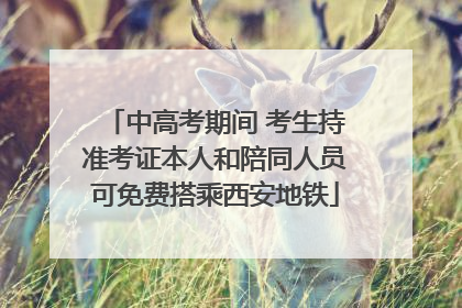 中高考期间 考生持准考证本人和陪同人员可免费搭乘西安地铁
